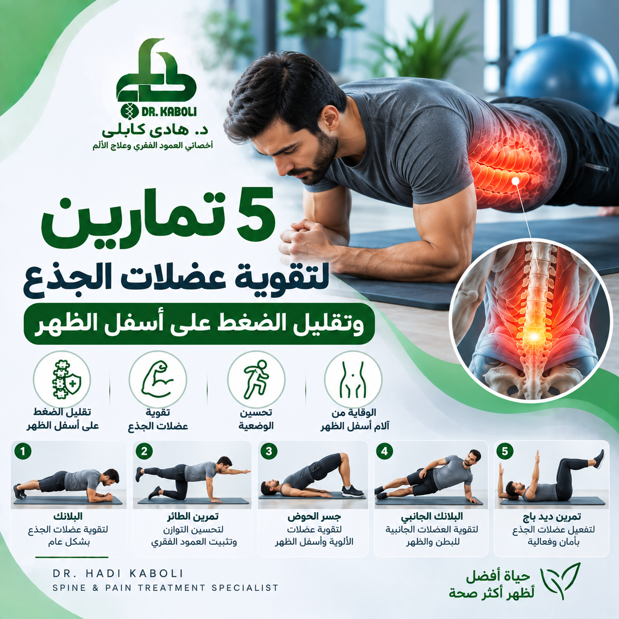 تقوية عضلات الجذع